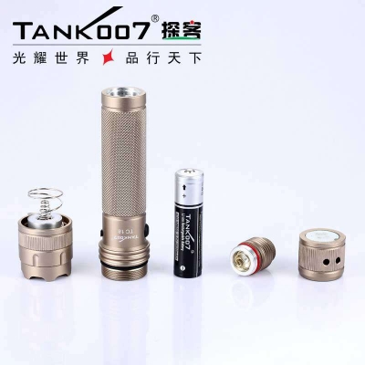 TANK007 TC18V2 CREE XR-E Q5直充強光手電筒230流明可充電戶(hù)外搜索手電