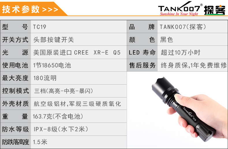 選購強光手電筒什么品牌好？探客TANK007手電筒生產(chǎn)廠(chǎng)家